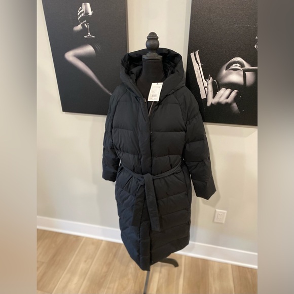 Theory True Hooded Down Puffer Coat - Picture 6 of 12